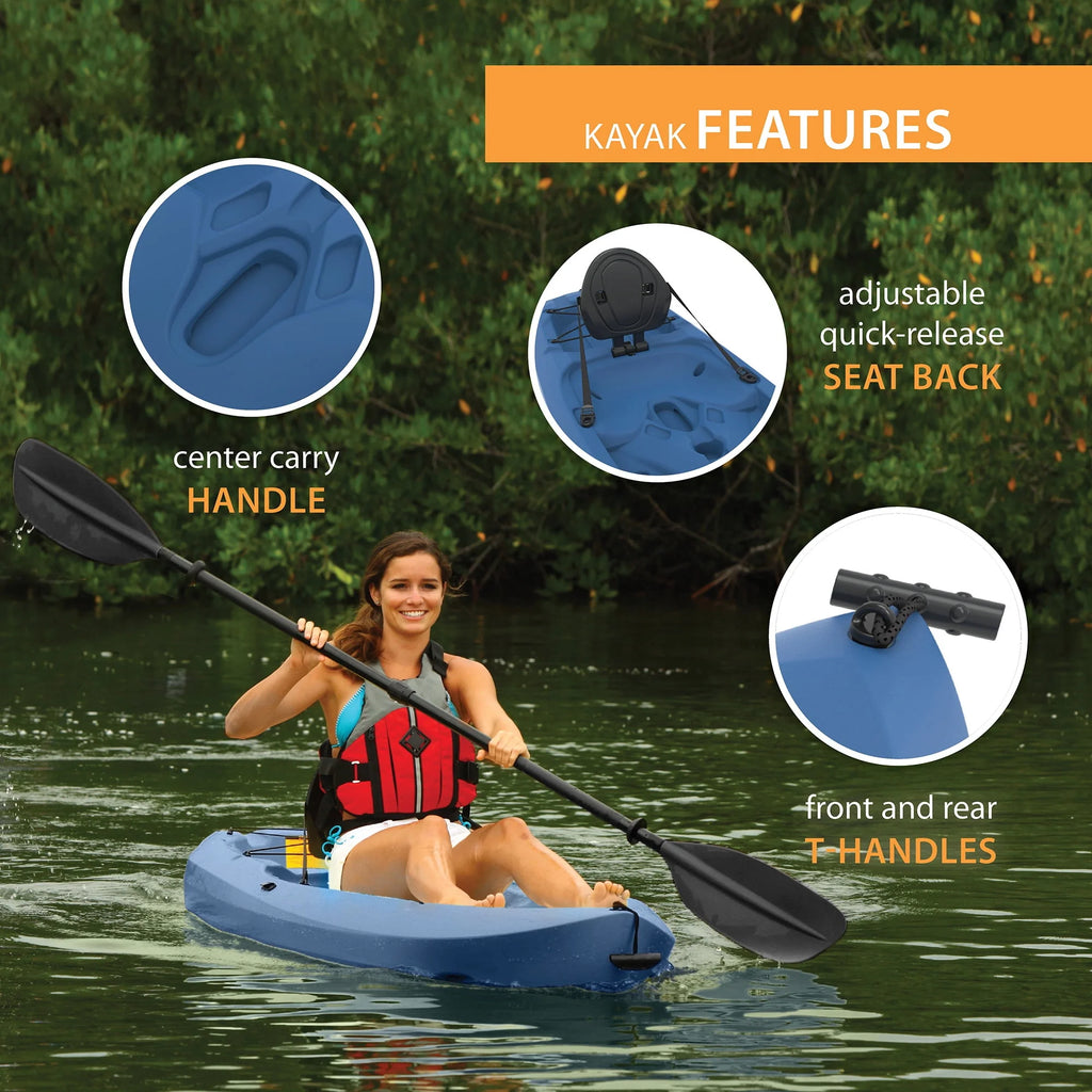 8 ft Sit-on-Top Kayak Red T3607