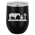 12 oz Insulated Stainless Steel Wine Tumbler with Lid P93083