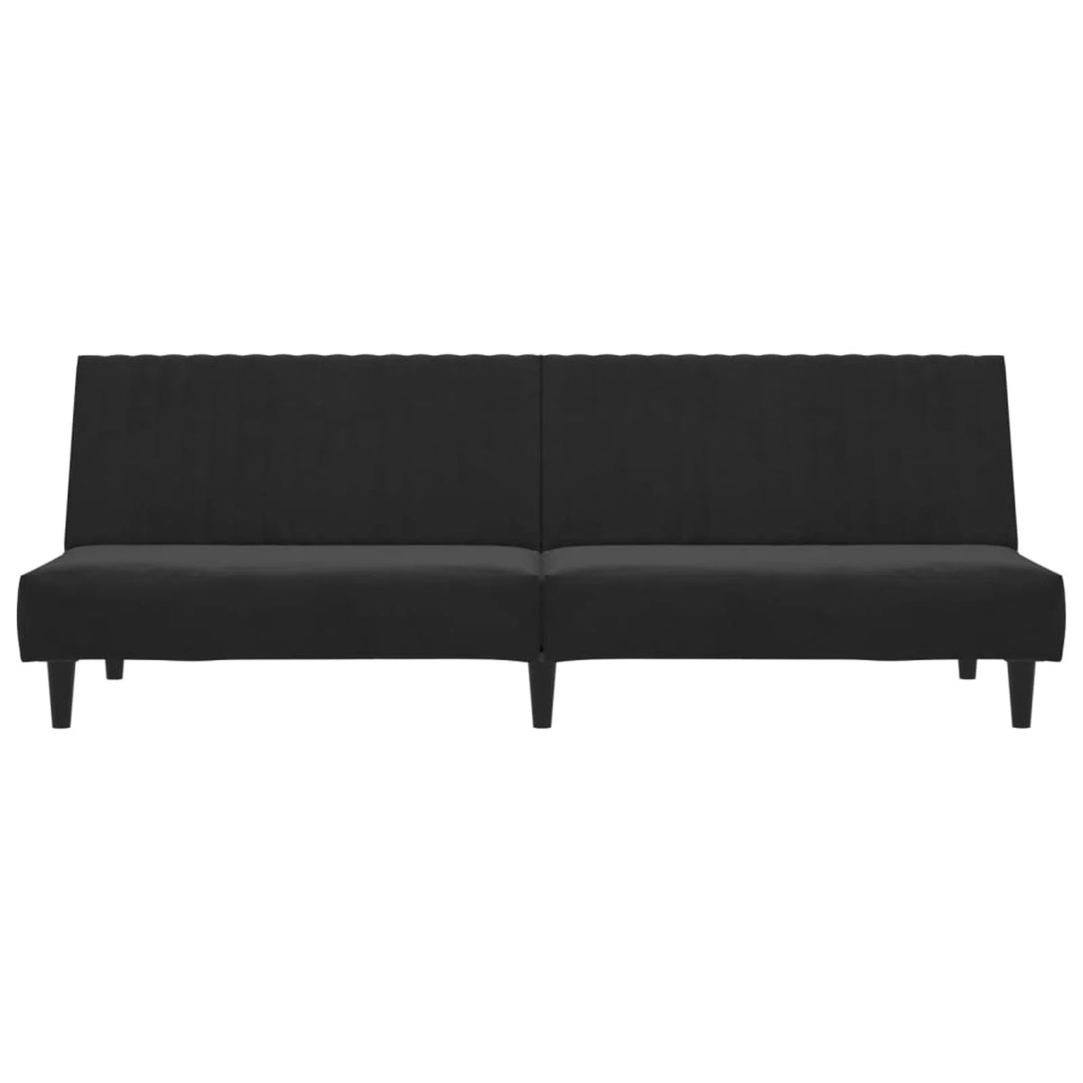 Black Velvet 2-Seater Sofa Bed V959