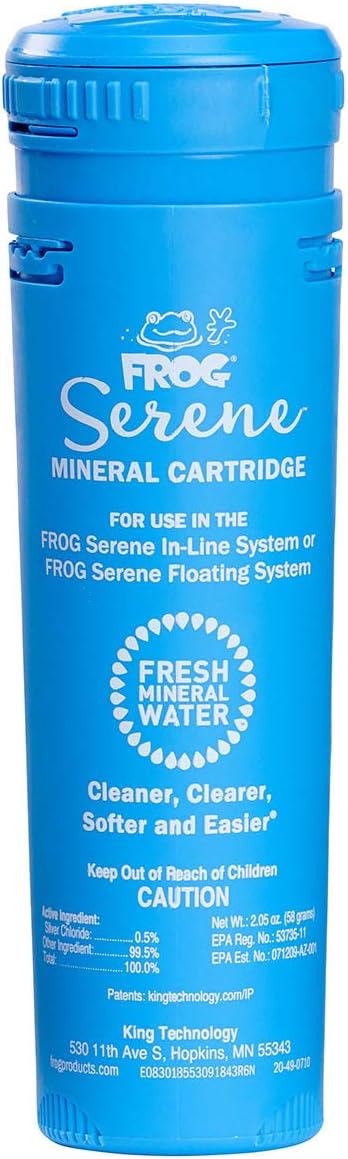 5 Pack Spa Frog Serene Replacement Cartridges with 4 Maintain Non-Chlorinated Shock Packets C34930