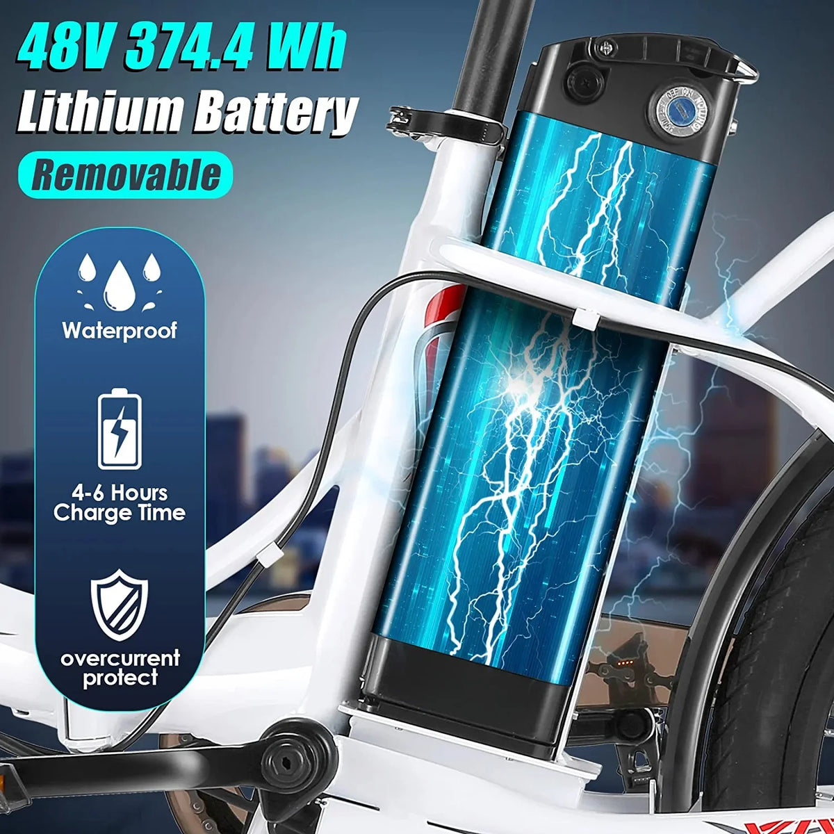 20 Folding Electric Bike 500W with 48V Removable Battery V57083