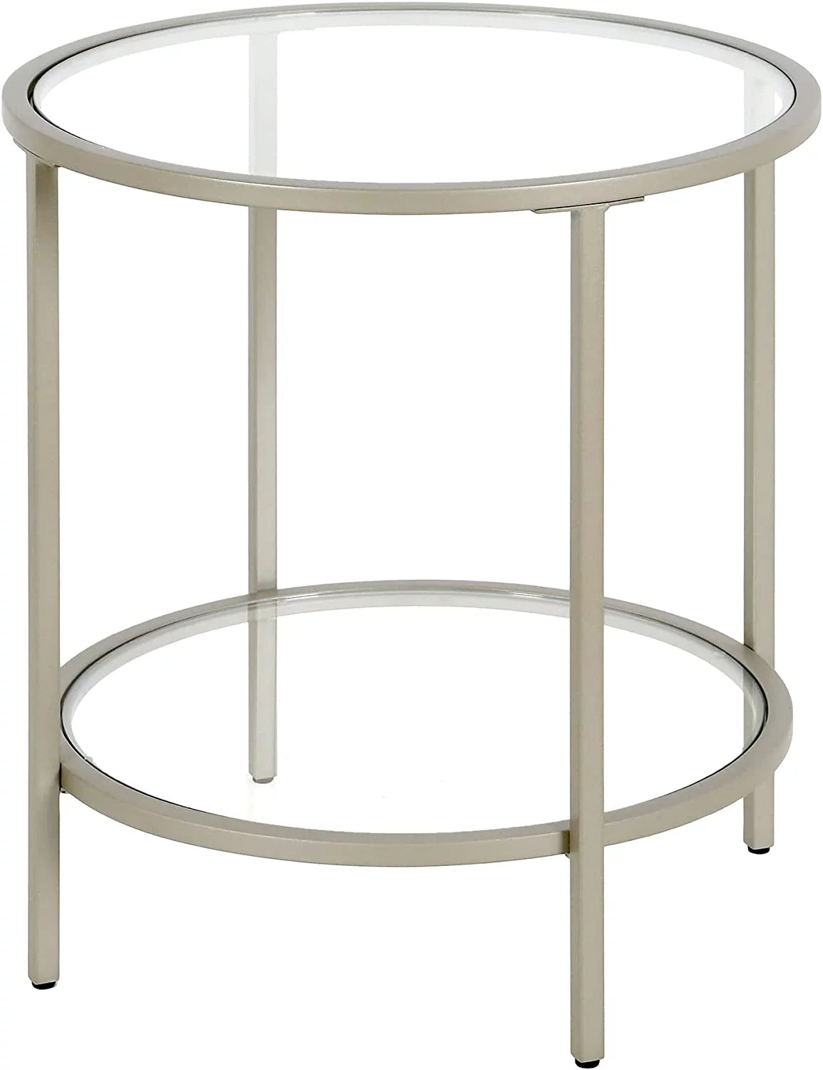 20" Round Glass Shelf Side Table A5367