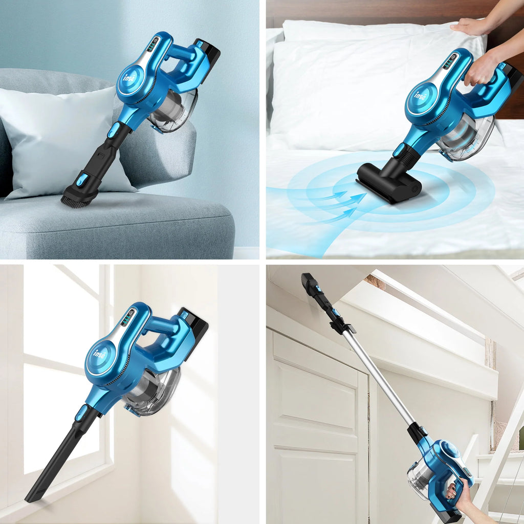 Cordless Vacuum Cleaner with 2 Batteries, 10-in-1 Lightweight Stick Vacuum H8586