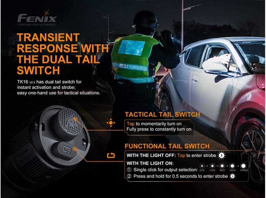 Tactical Flashlight with 2X 5000mAh USB-C Rechargeable Battery M405058