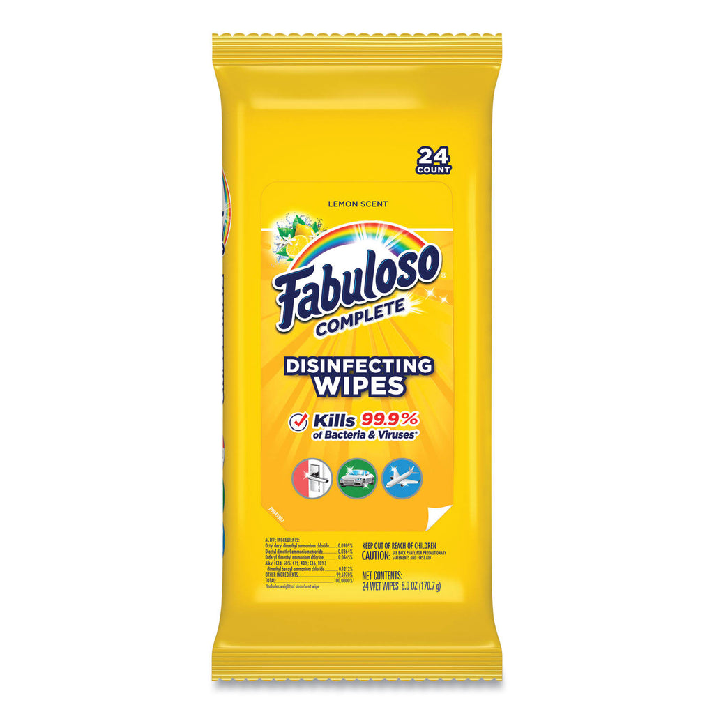 Multi Purpose Wipes, Lemon, 24/Pack X188776