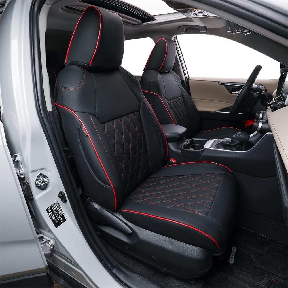 Custom Fit Full Set Car Seat Covers Leatherette Beige T459740