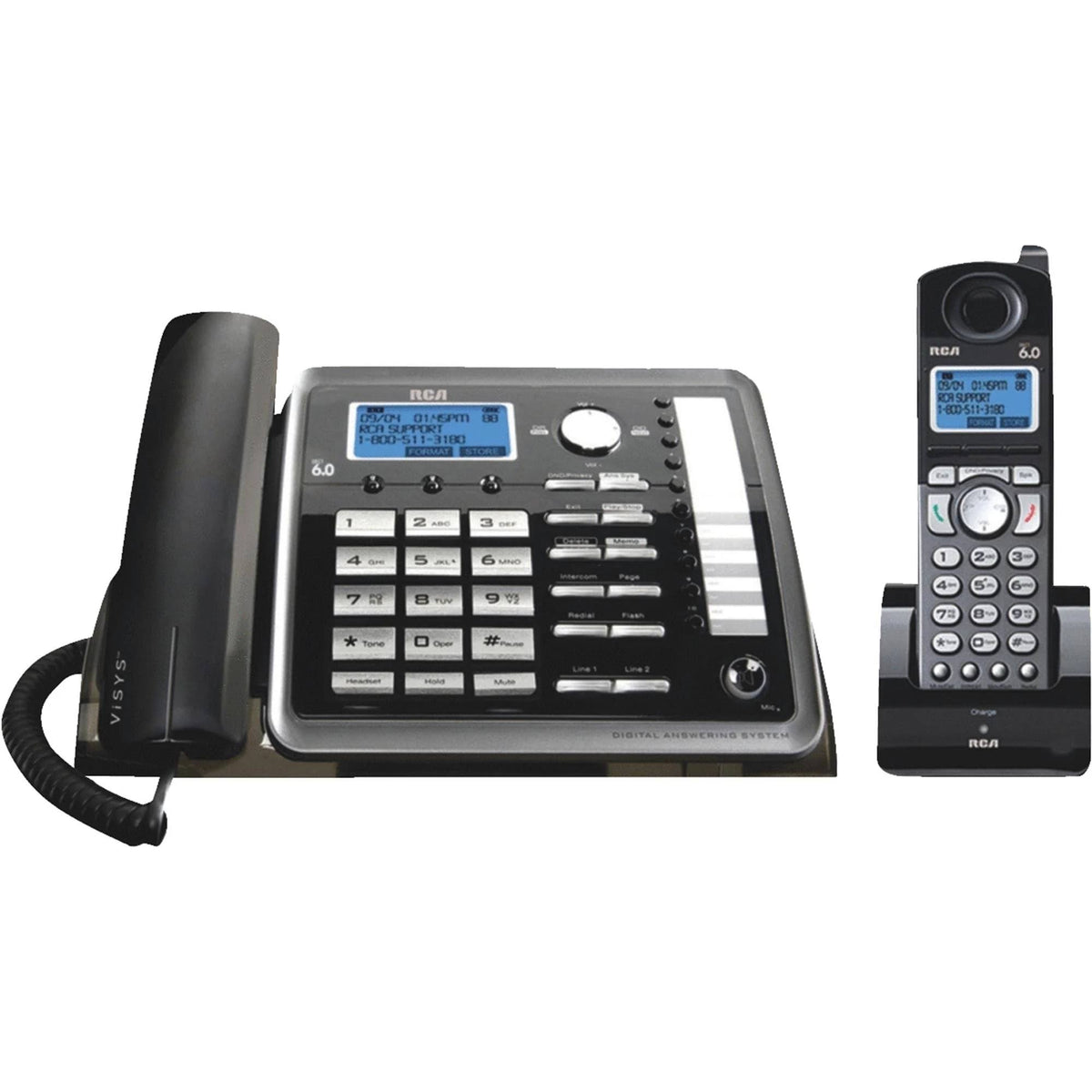 2-Line Corded Cordless Expandable Phone with Caller L37394