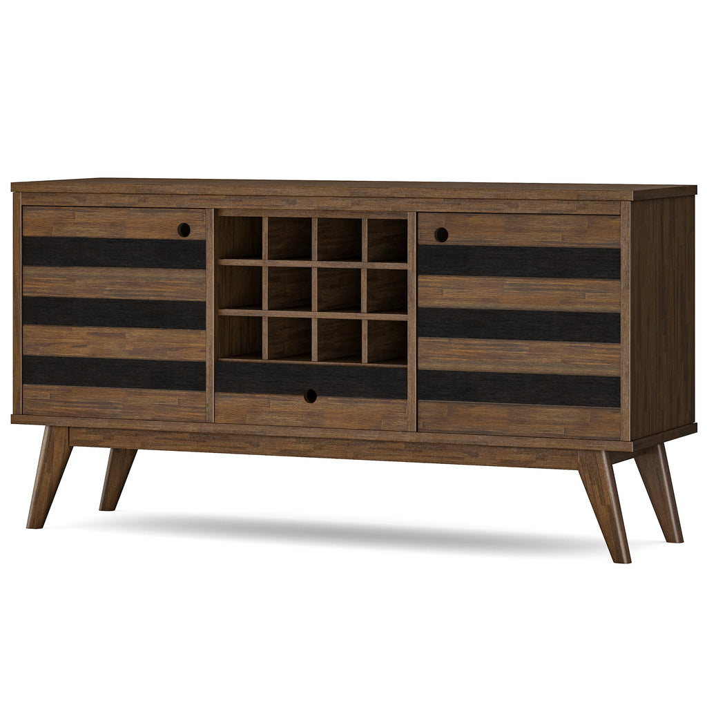 60 inch Solid Acacia Wood Sideboard with Wine Storage S66974