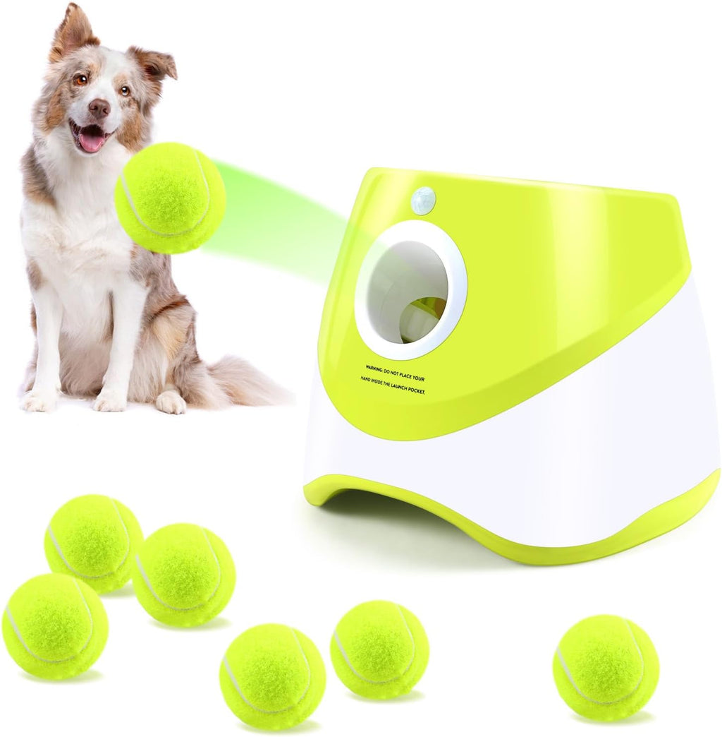 Automatic Ball Launcher for Dogs, 6PCS Tennis Balls Included C65519