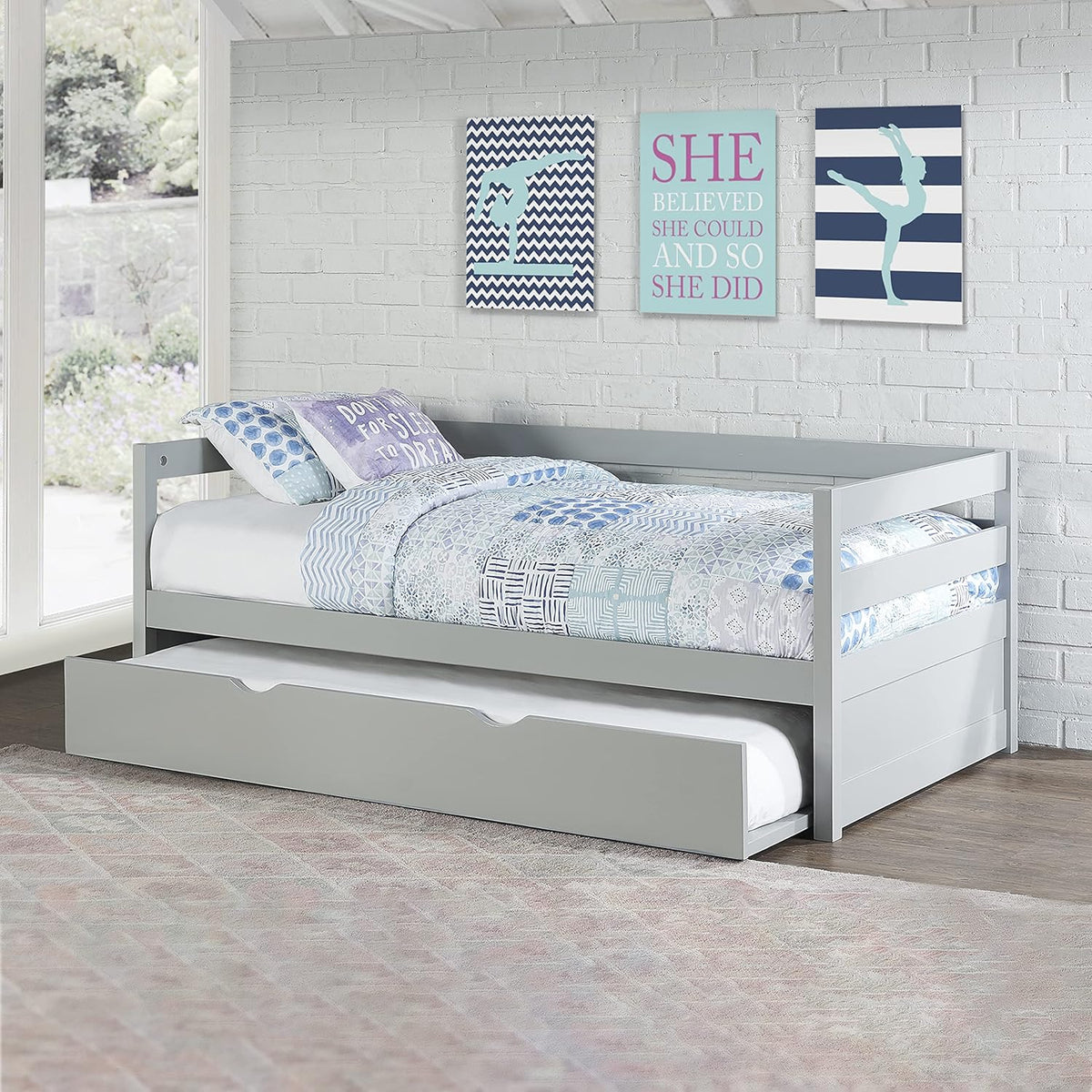 White Daybed with Trundle E688