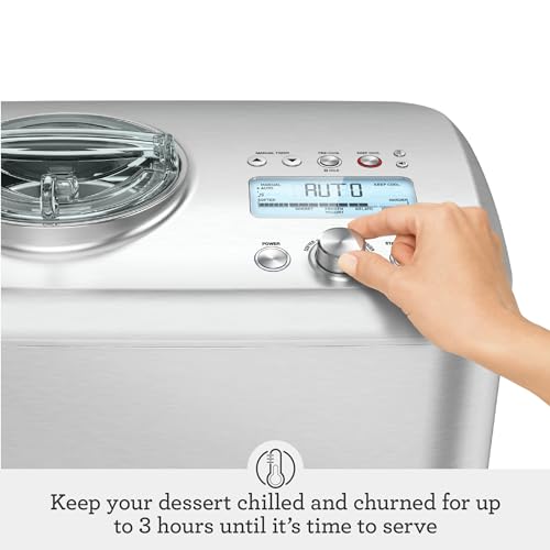 Brushed Stainless Steel Ice Cream Maker O7349