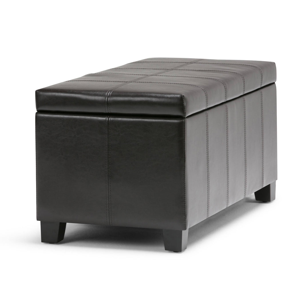 Black Storage Ottoman Bench Y5433