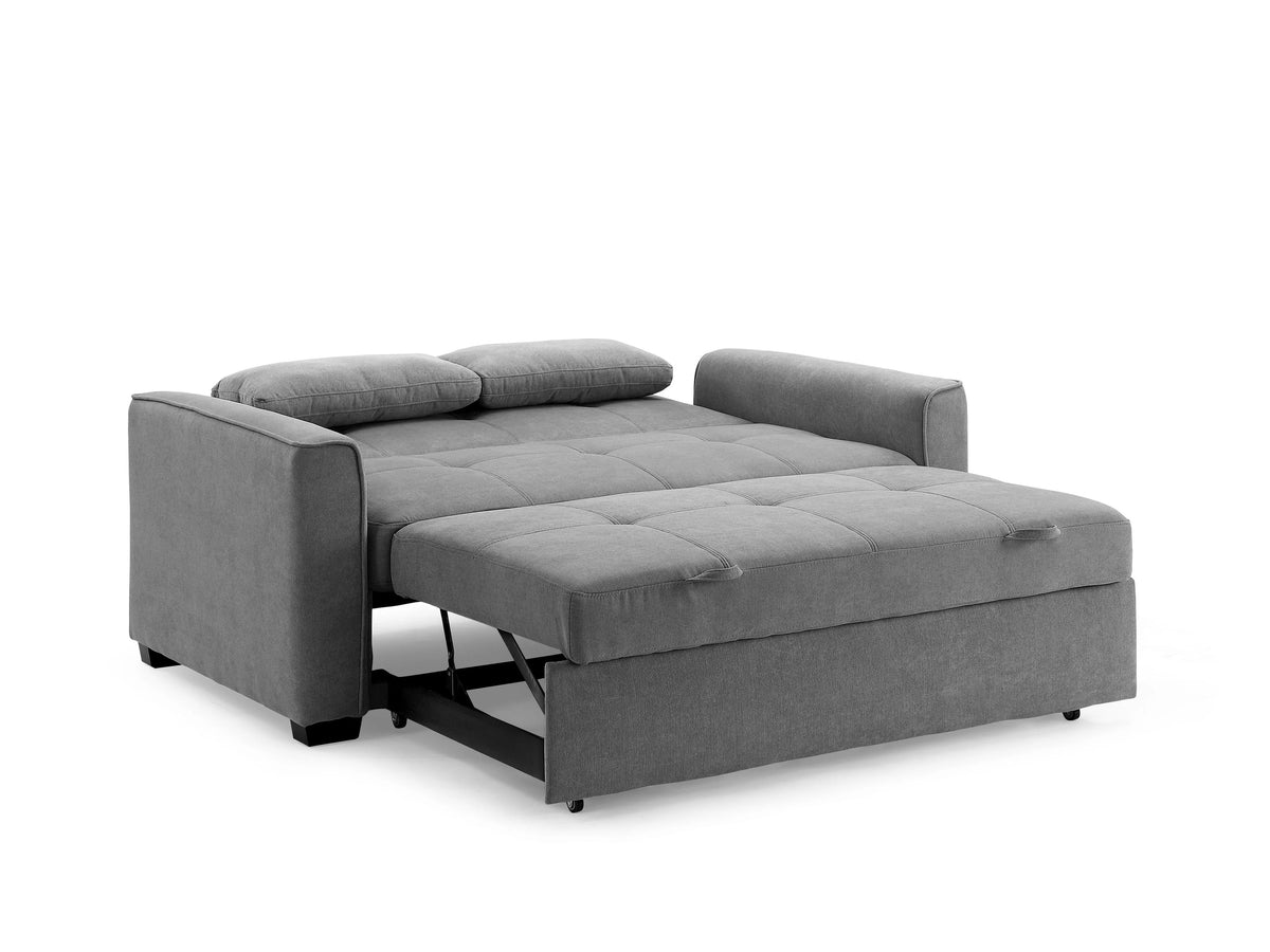 Light Gray Queen Size Chenille Sleeper Sofa V389327