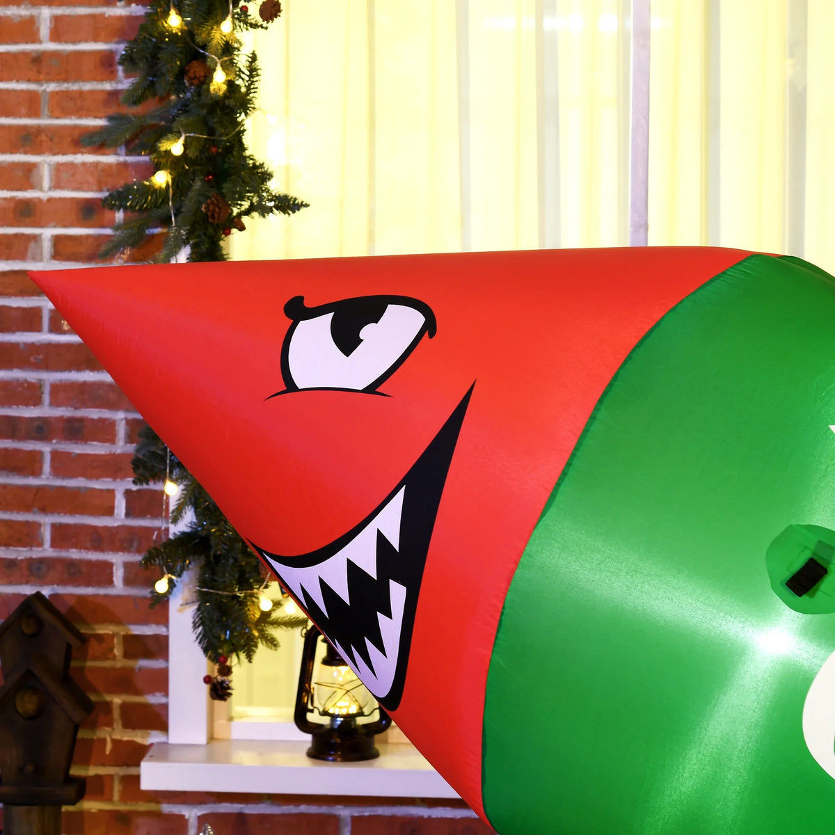Inflatable Christmas Rocket with Santa Claus LED Yard Display Y91574