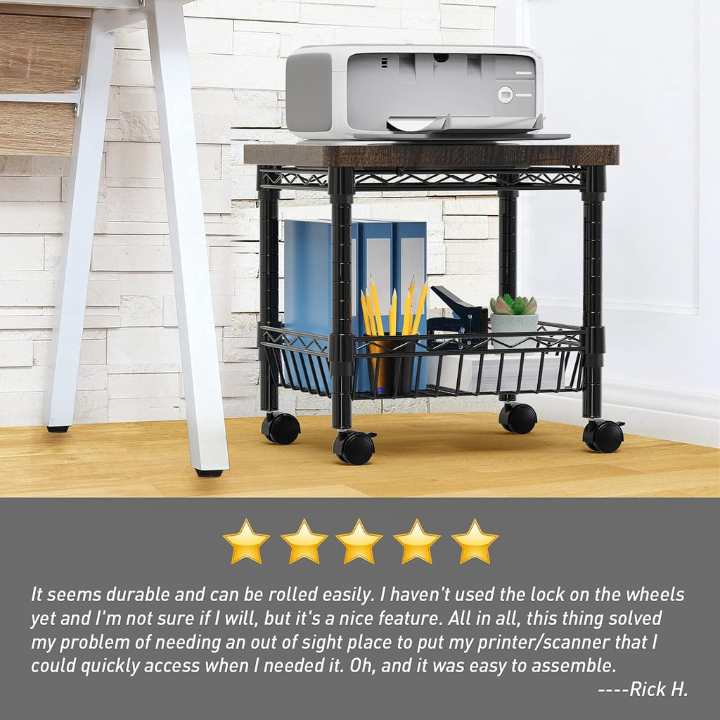 Printer Stand with Storage, Metal, Pack of 2 V9249