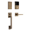 Satin Brass and Black Full Dummy Handleset Y96545