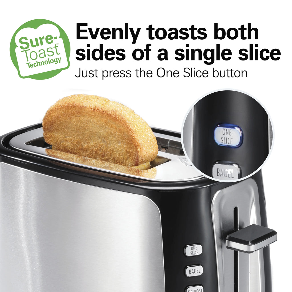 2 Slice Toaster with Toast Boost, Black with Stainless Steel Accents C734968