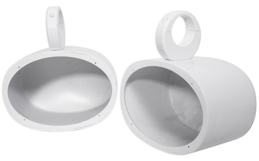 6x9" White Aluminum Wakeboard Tower Speaker Pods U3534