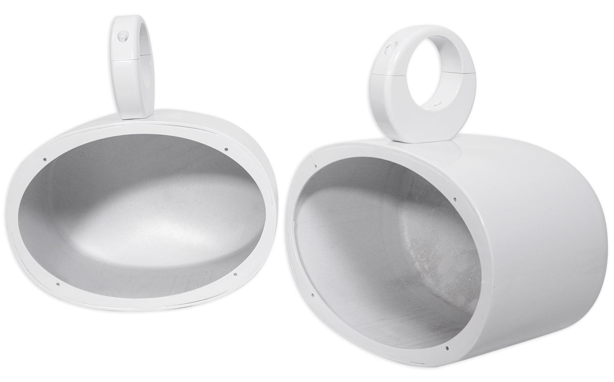 6x9" White Aluminum Wakeboard Tower Speaker Pods U3534