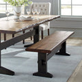 Natural Honey and Espresso Trestle Bench C272