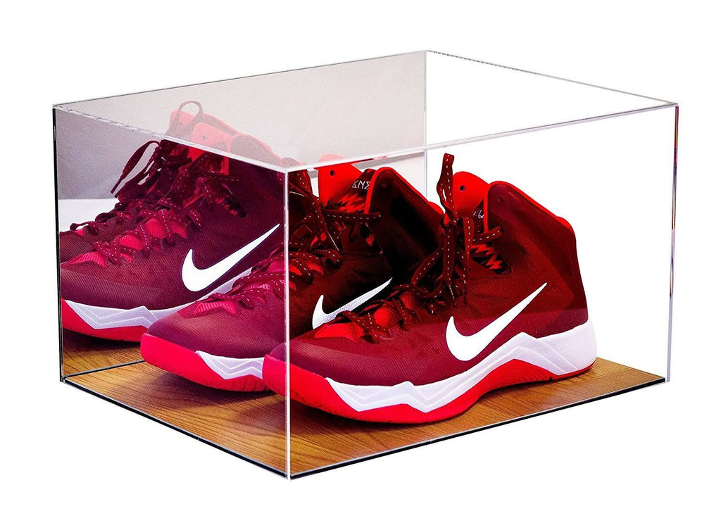 Clear Display Case with Simulated Wood Floor F4175