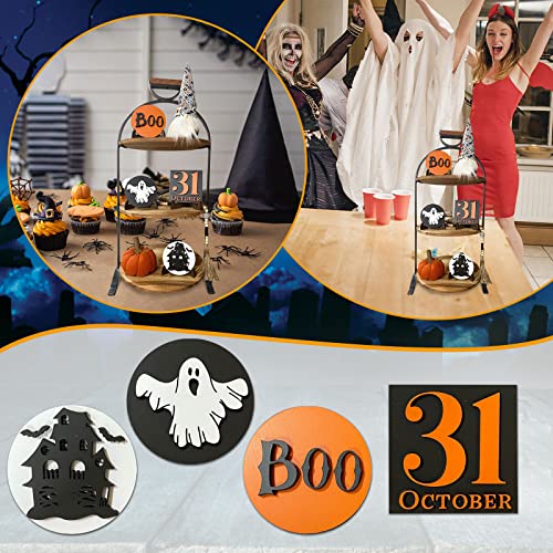 4 Pieces Halloween Tiered Tray Decor Set H940647