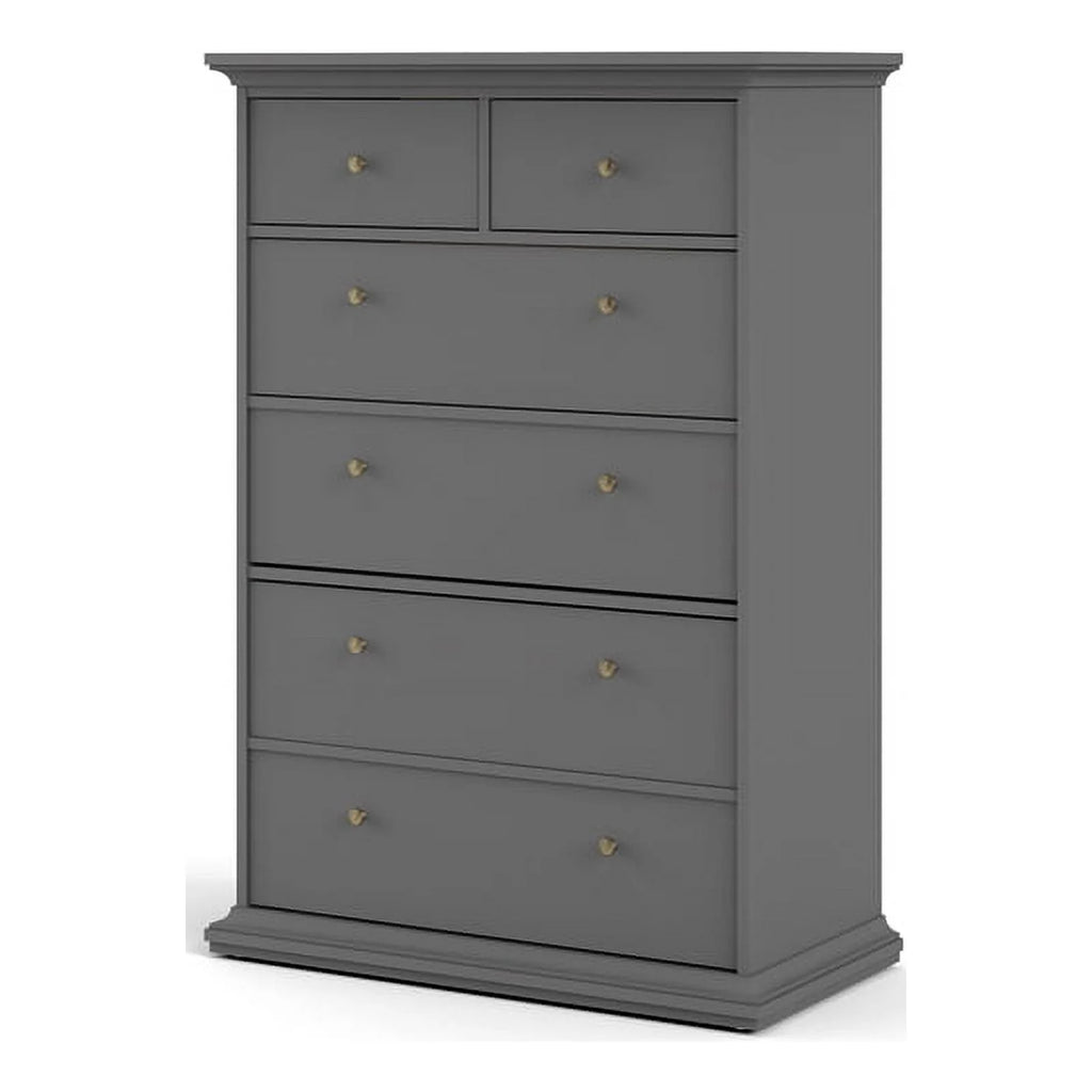 6 Drawer Engineered Wood Chest in Black S996344