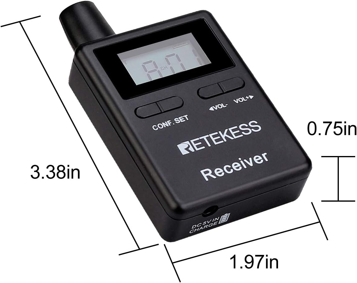 Wireless Tour Guide System, Case of 1 Transmitter and 10 Receivers F664