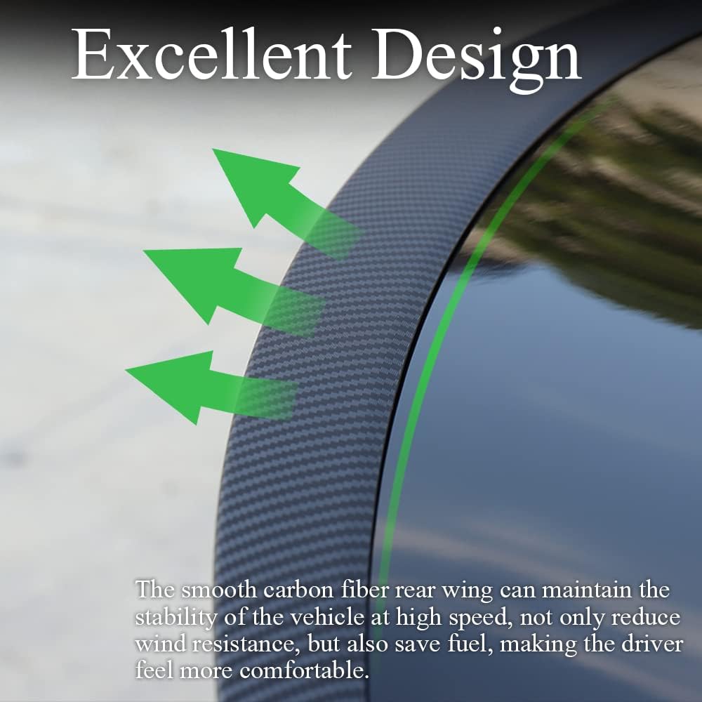 Matte Carbon Fiber Rear Trunk Spoiler K2456