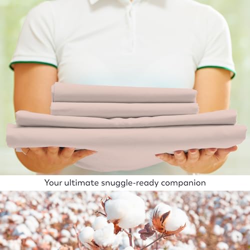 100% Cotton Percale 4-Piece Bed Sheets Set N182680