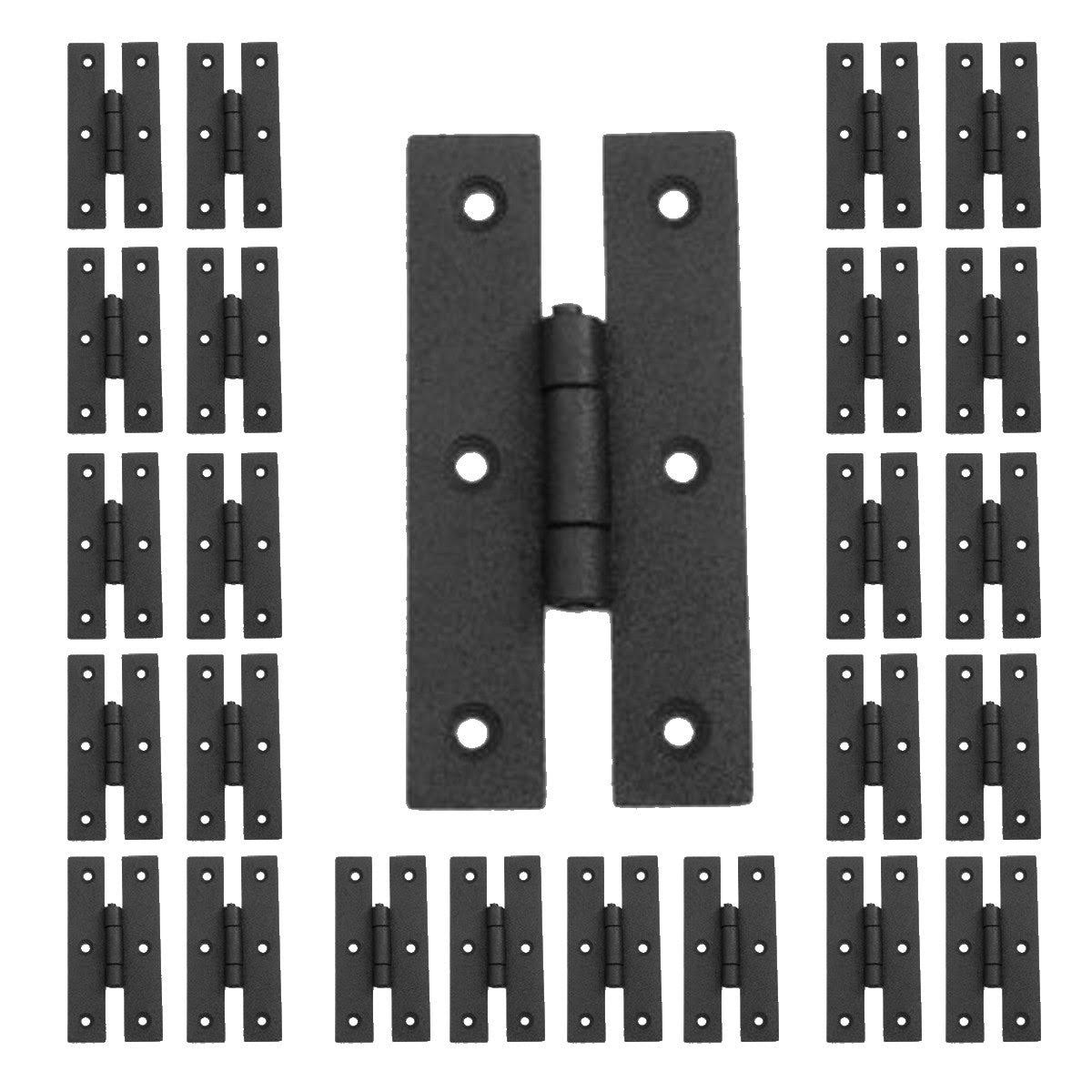 Black Wrought Iron Cabinet Door Hinge Pack of 25 H161