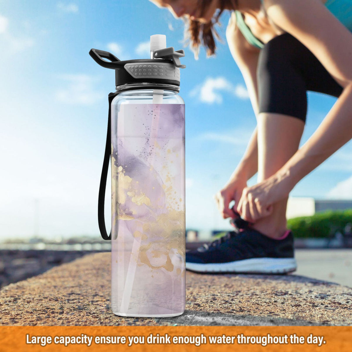 32oz Tritan Leakproof Water Bottle with Straw S327558