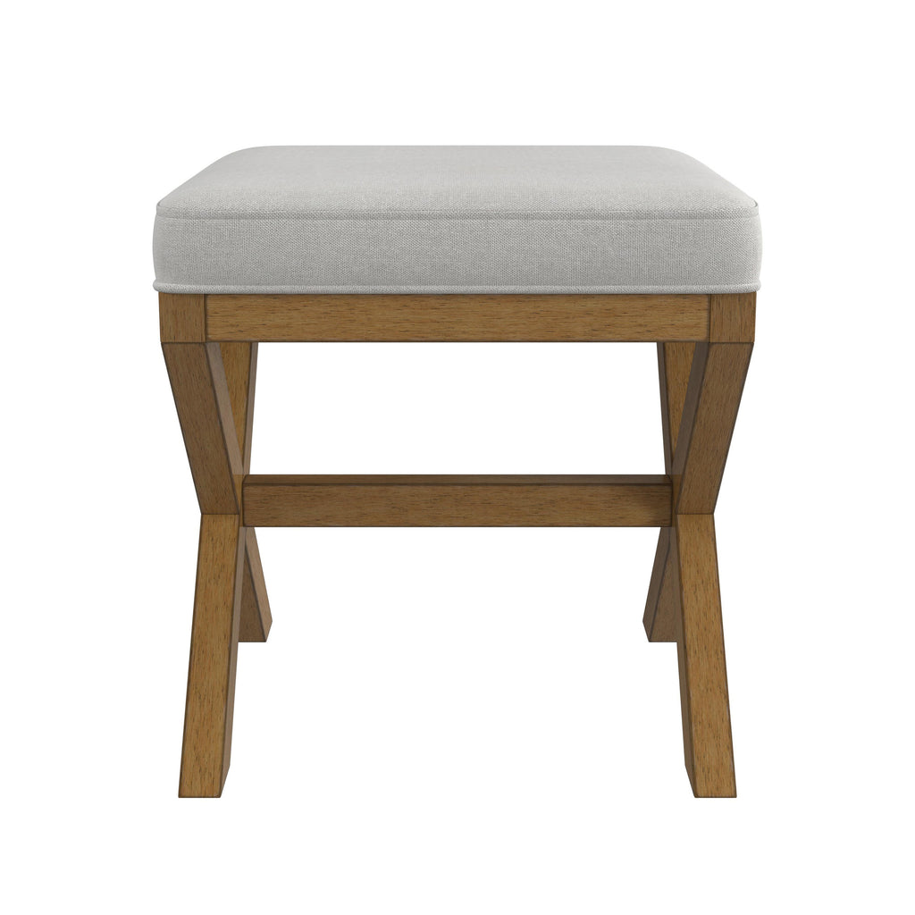Dark Driftwood Wood Vanity Stool C343