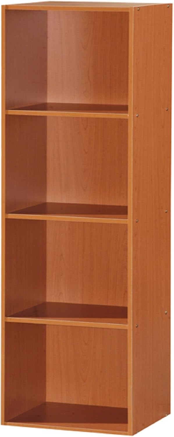 4 Shelf Bookcase, Mahogany Pack of 2 R86469