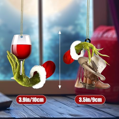 Reindeer Christmas Ornaments 3D Resin Family of 4 G523202