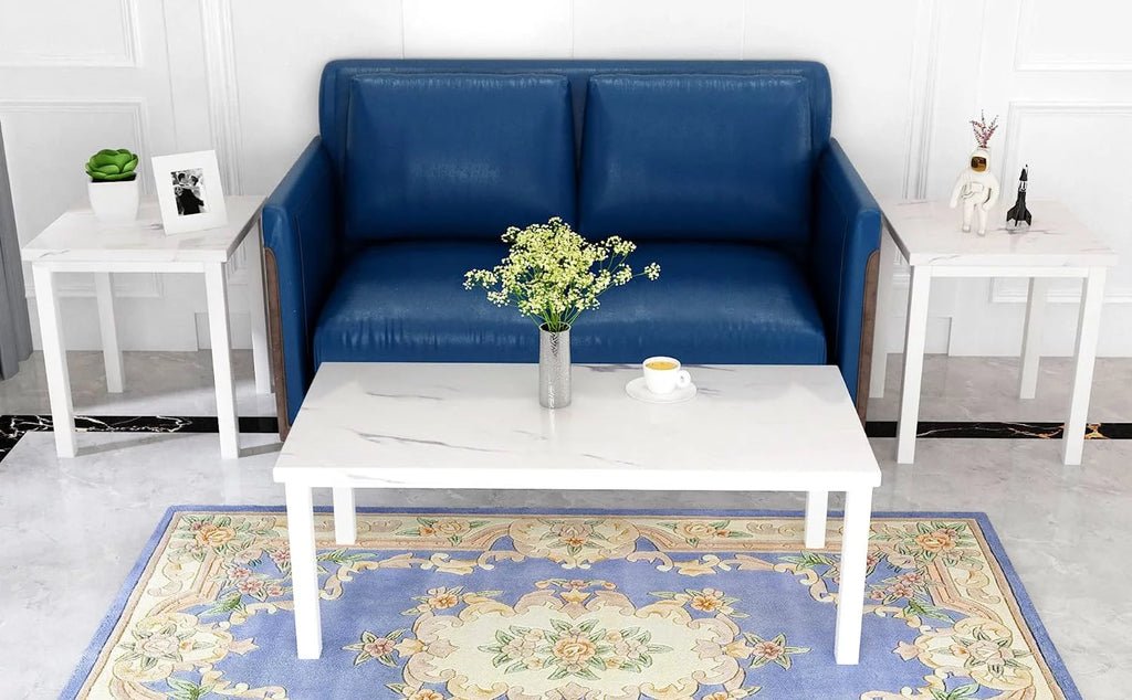 3 Piece Faux Marble Coffee Table Set G80423