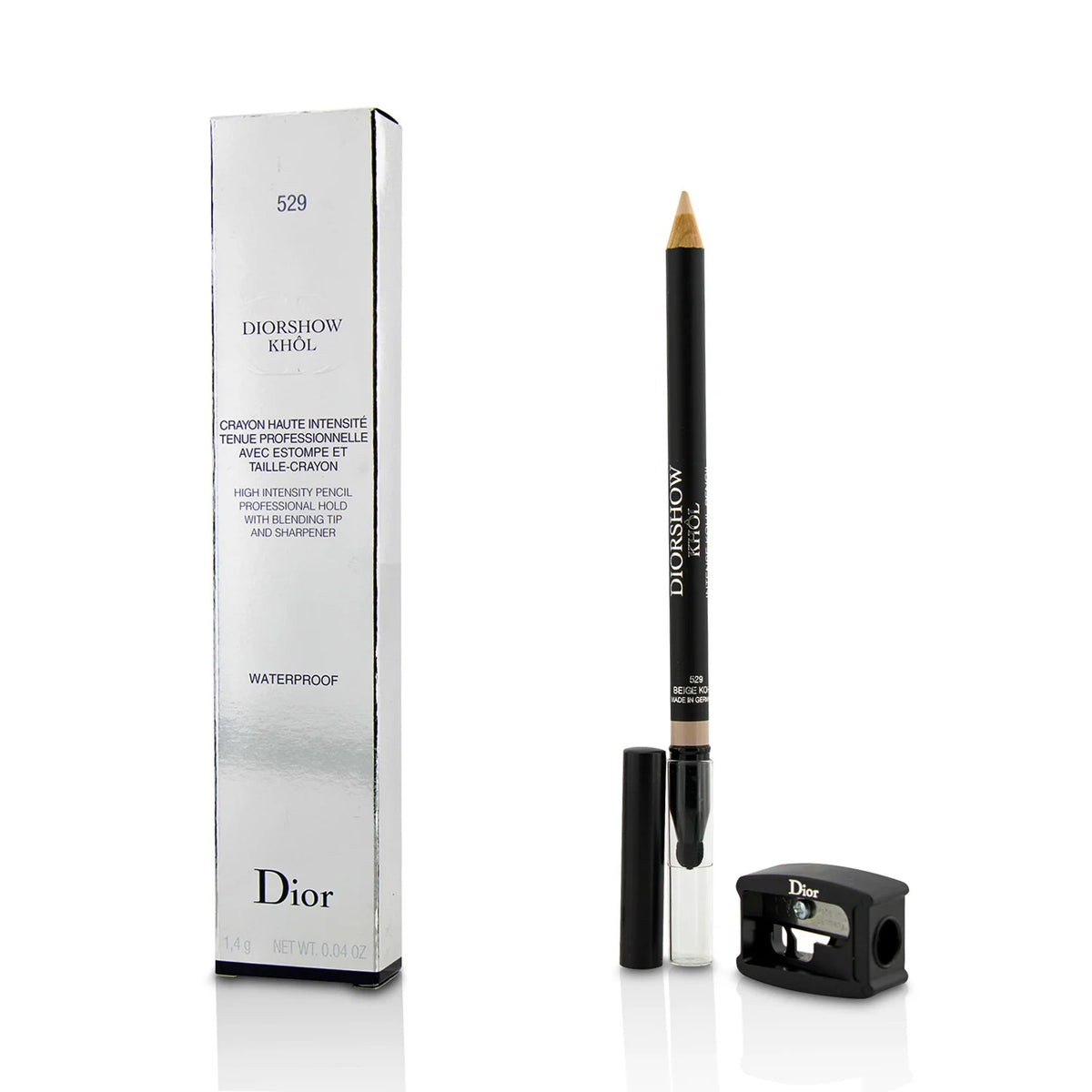 White Khol Waterproof Pencil with Sharpener V813