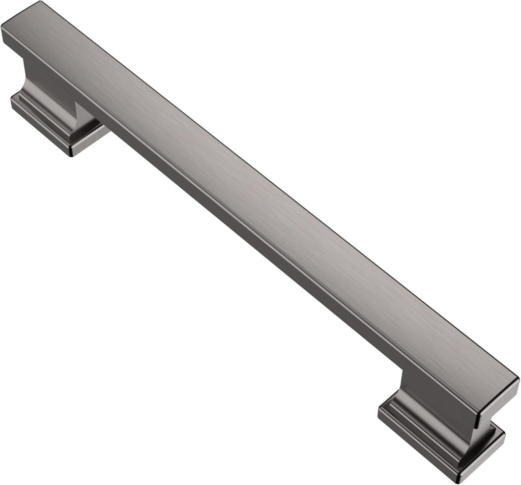 Brushed Satin Nickel 5 Inch Hole Centers Cabinet Drawer Handles Pulls 10 Pack Q57069