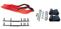Red XCS Snowmobile Skis with 6" Round Bars Complete Kit N6667