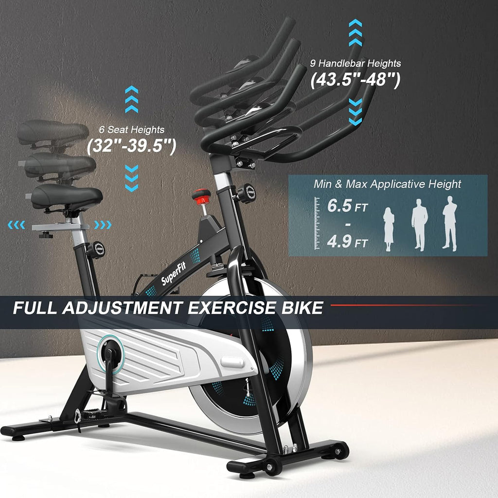 Magnetic Belt Drive Indoor Exercise Cycling Bike with LCD Monitor U5081