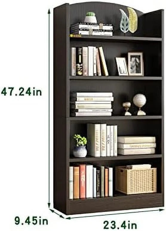 5 Shelf Open Bookcase Floor Standing Display Rack N718