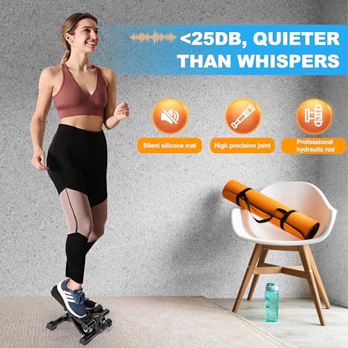 Adjustable Height Hydraulic Stepper with Resistance Bands & Non-Slip Mat Y8883