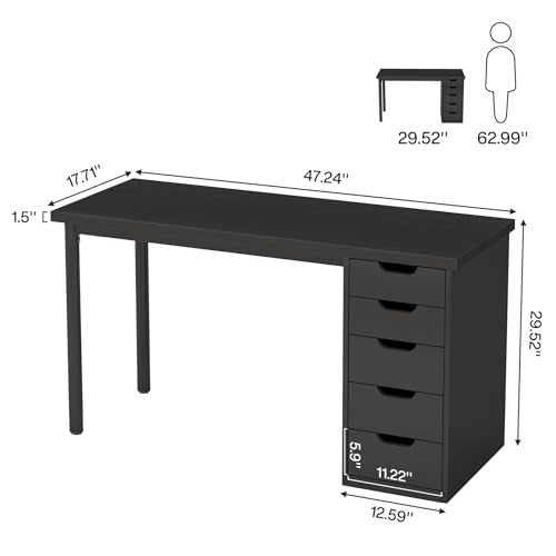 47 inches Computer Desk with 5 Drawers K610231