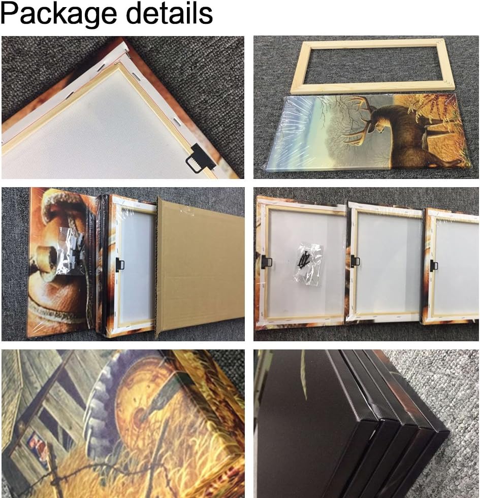 Canvas Wall Art 5 Piece Abstract Pictures Wooden Frame Ready to Hang Q19384