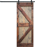 Knotty Pine Wood Interior Sliding Barn Door With Installation Hardware Kit V880