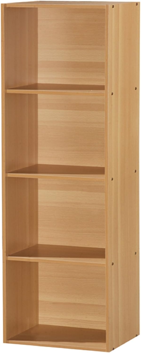 4 Shelf Bookcase, Mahogany Pack of 2 R86469