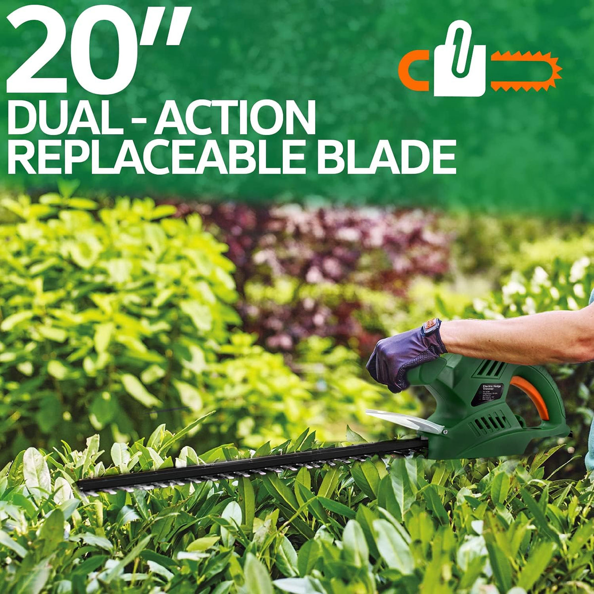20-Inch Corded Electric Hedge Trimmer Pack of 2 R2382