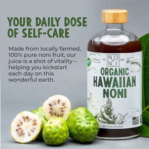 Organic Hawaiian Noni Juice - 1 Pack of 32oz Glass Bottles L533
