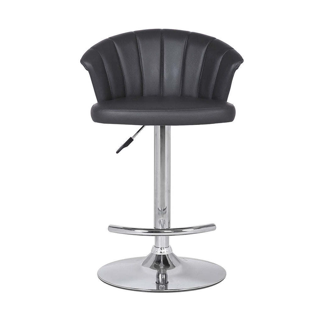 Grey Faux Leather Bar Stool F299