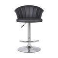 Grey Faux Leather Bar Stool F299
